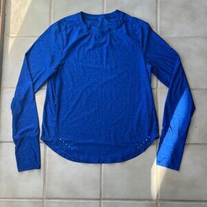 ASICS Women's Blue Long Sleeve Athletic Lightweight Top w/ thumb holes